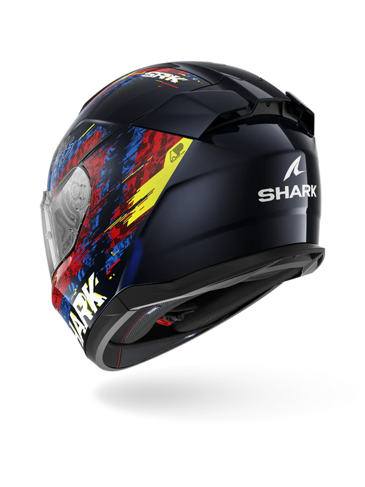 Capacete Shark D-Skwal 3 Speed-Vib Preto/Verm/Azul (BRB)