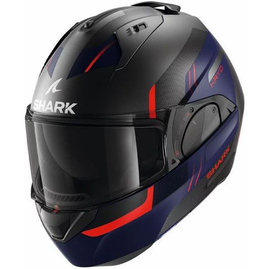 Capacete Shark Evo Es Kryd Preto Azul e Vermelho fosco (ABR)