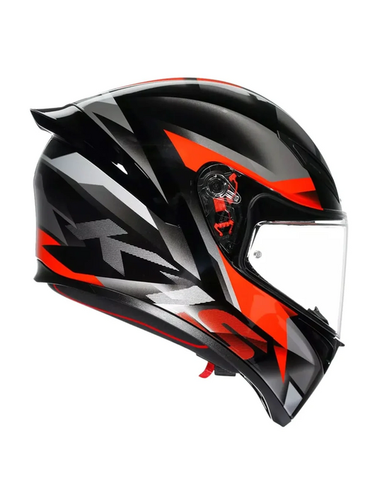 Capacete Agv K1S Fastlap Preto/Cinza/Verm