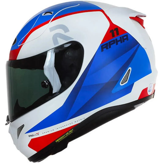 Capacete HJC RPHA 11 Texen Branco Azul e Vermelho