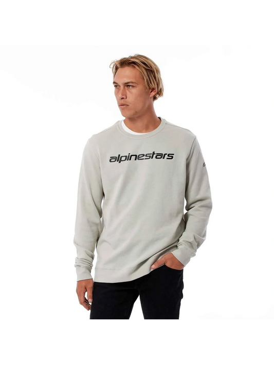 Moletom Alpinestars Linear Crew Fleece Prata/Preto