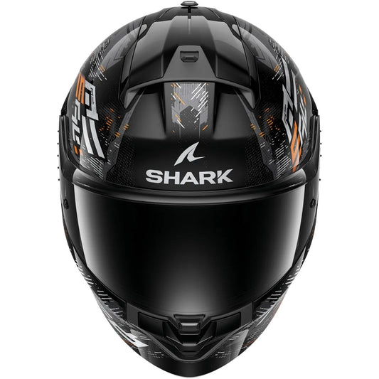 Capacete Shark Ridill 2 Molokai Preto Cinza e Laranja (KSO)