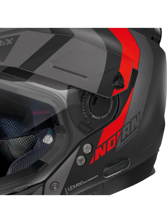 Capacete Nolan N70-2X Decurio Cinza/Vermelho Fosco (29)