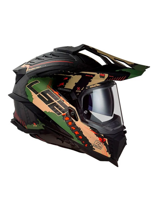 Capacete Ls2 Explorer C MX701 Extend Verde Militar Fosco