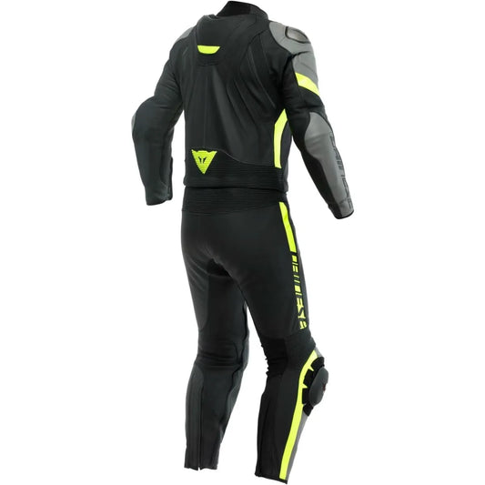 Macacao Dainese Div Avro 4 Preto Cinza e Amarelo fluo