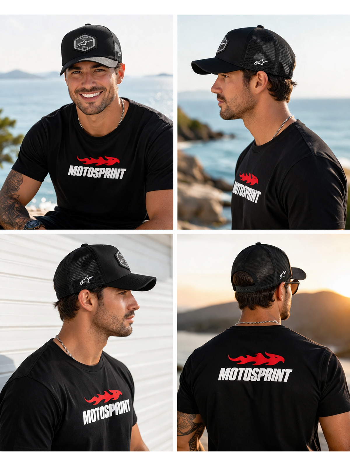Bone Alpinestars Hexeon Trucker Preto/Preto
