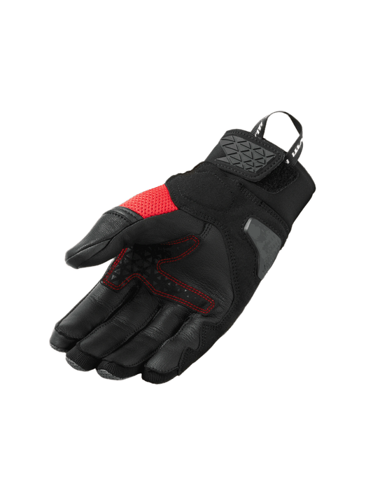 Luva Revit Speedart Ventilada Preto/Vermelho Neon
