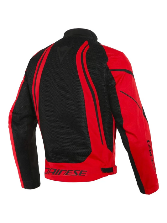 Jaqueta Dainese Air Crono 2 Tex Preto/Vermelho Lava