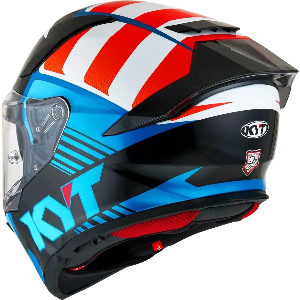 Capacete KYT R2R Straight Azul e Branco