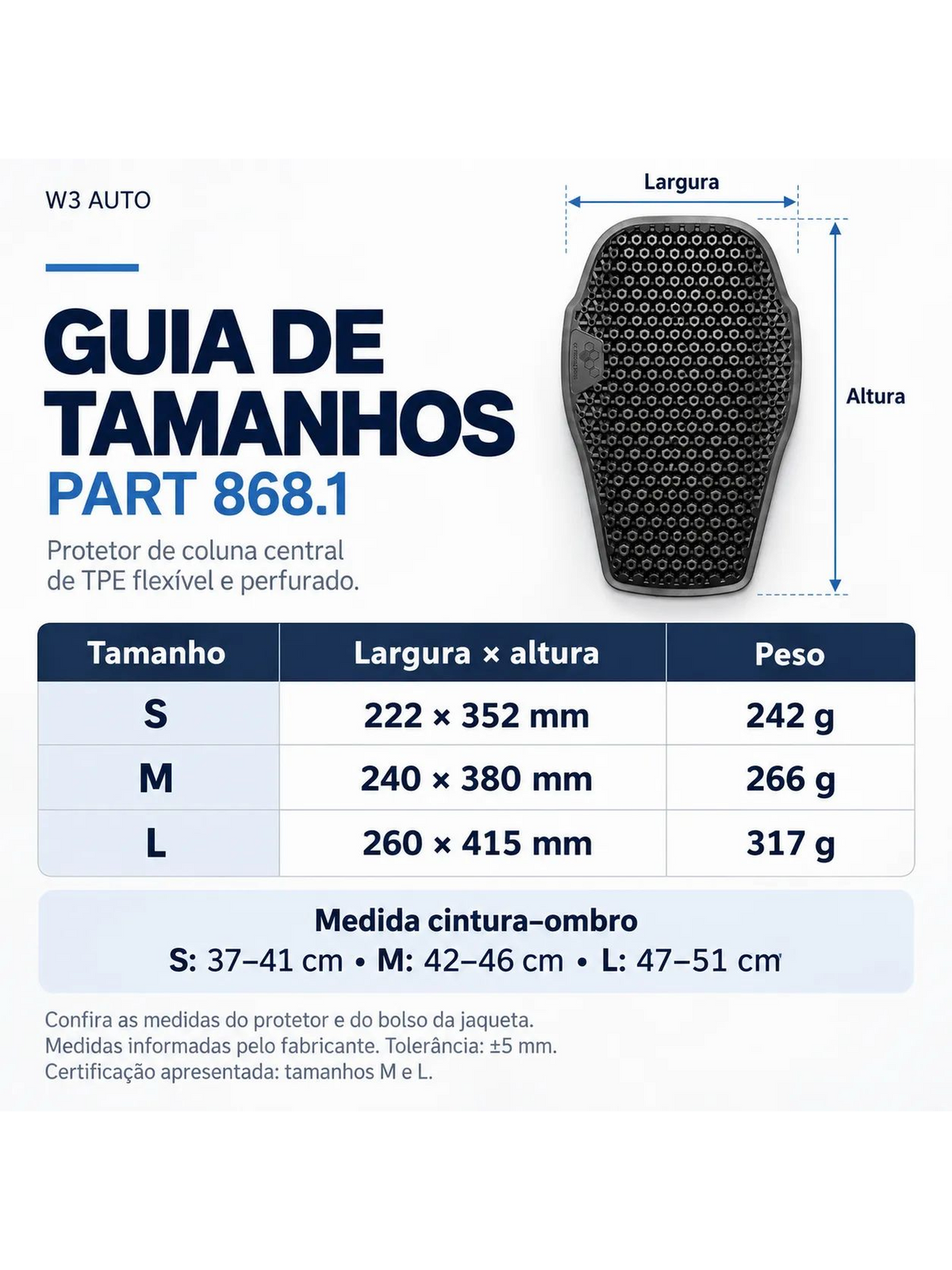 Protetor De Coluna Cc Protectors (868.1)