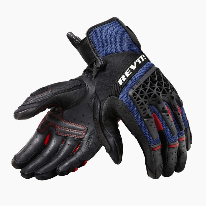 Luva Revit Sand 4 Ventilada Preto/Azul