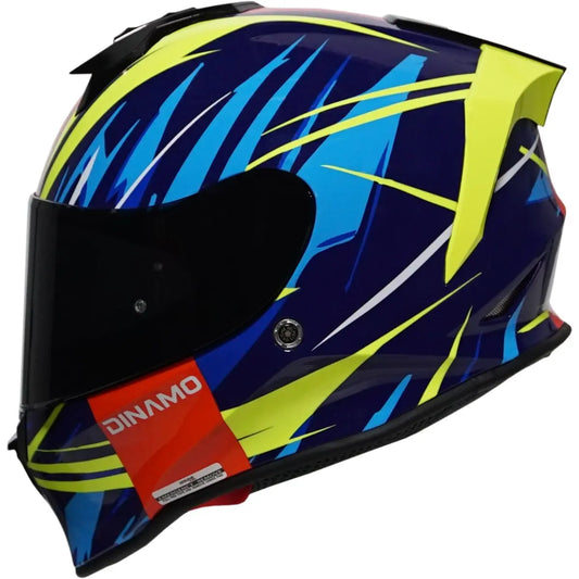 Capacete Origine Dinamo Revo Amarelo Neon/Verm/Azul