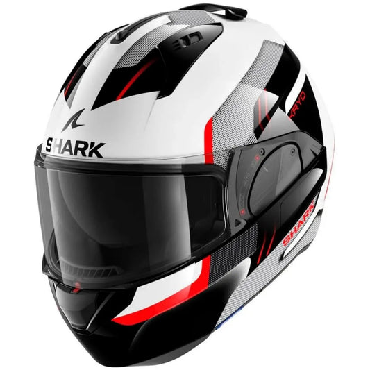 Capacete Shark Evo ES Kryd Branco/Preto/Vermelho (WKR)
