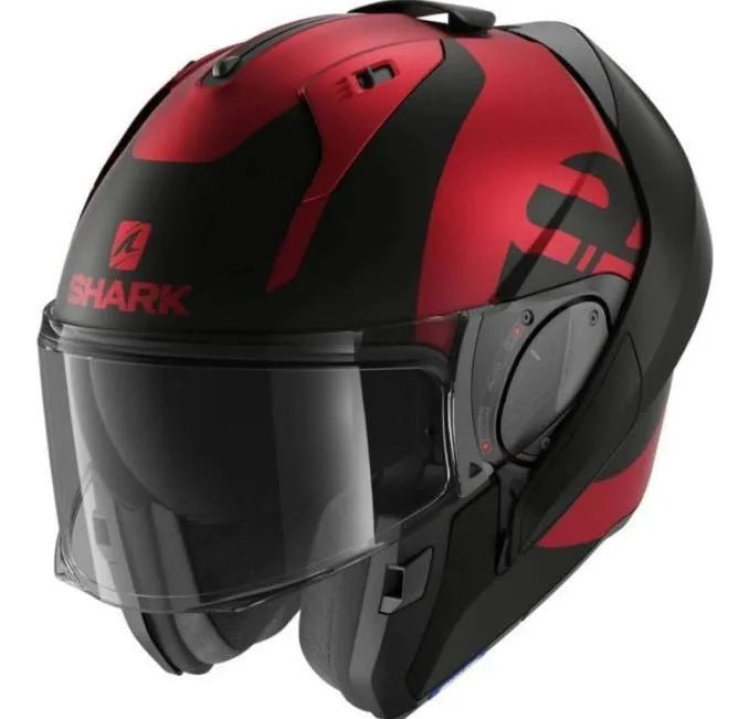 Capacete Shark Evo Es Kedje Preto e Vermelho Fosco (RKR)