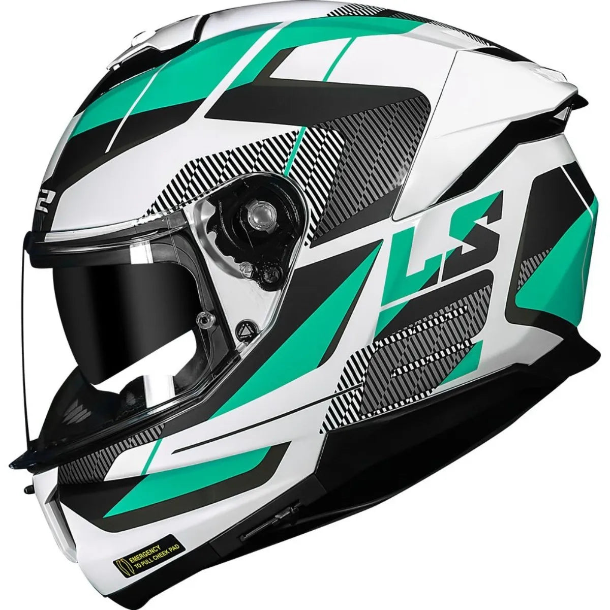 Capacete Ls2 Stream II Road Branco e Verde