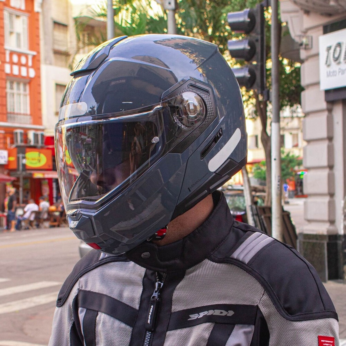 Capacete Nolan N90-3 Classic Cinza Slate