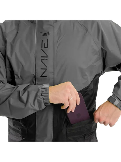 Capa de chuva Nave Titanium Preto/Chumbo