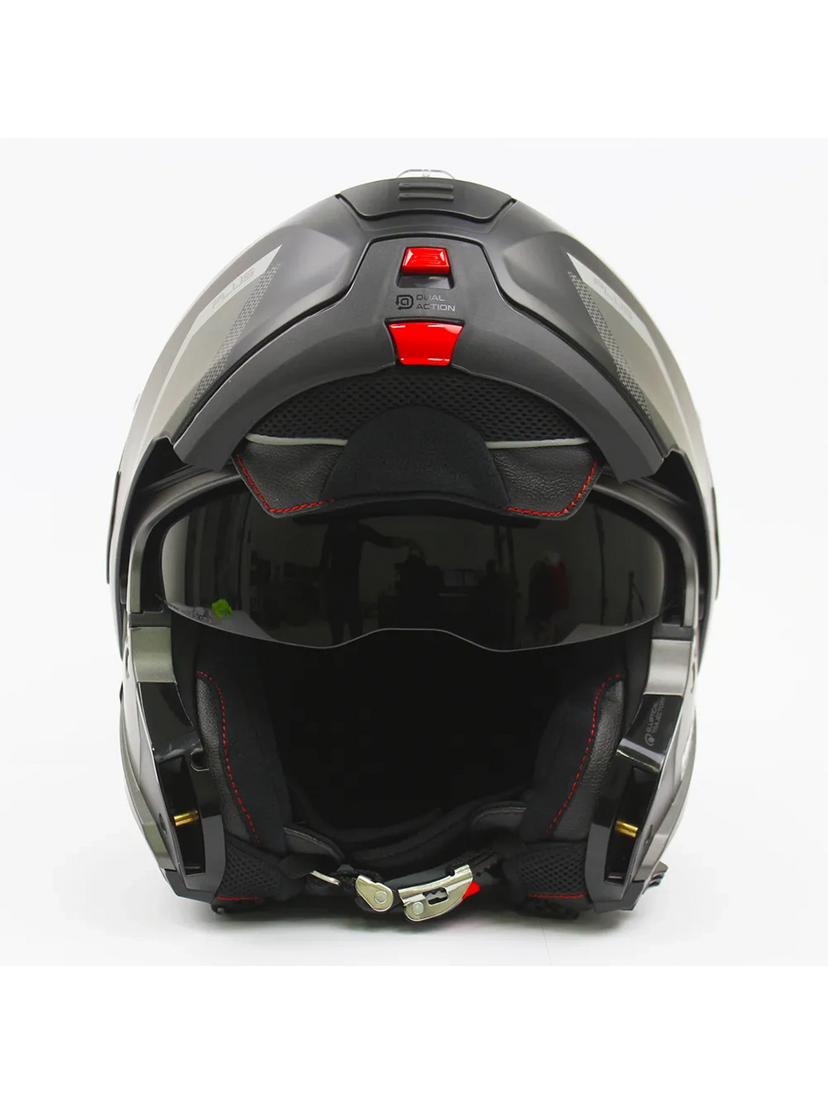Capacete Nolan N100-5 Plus Overland Cinza/Preto Fosco (31)