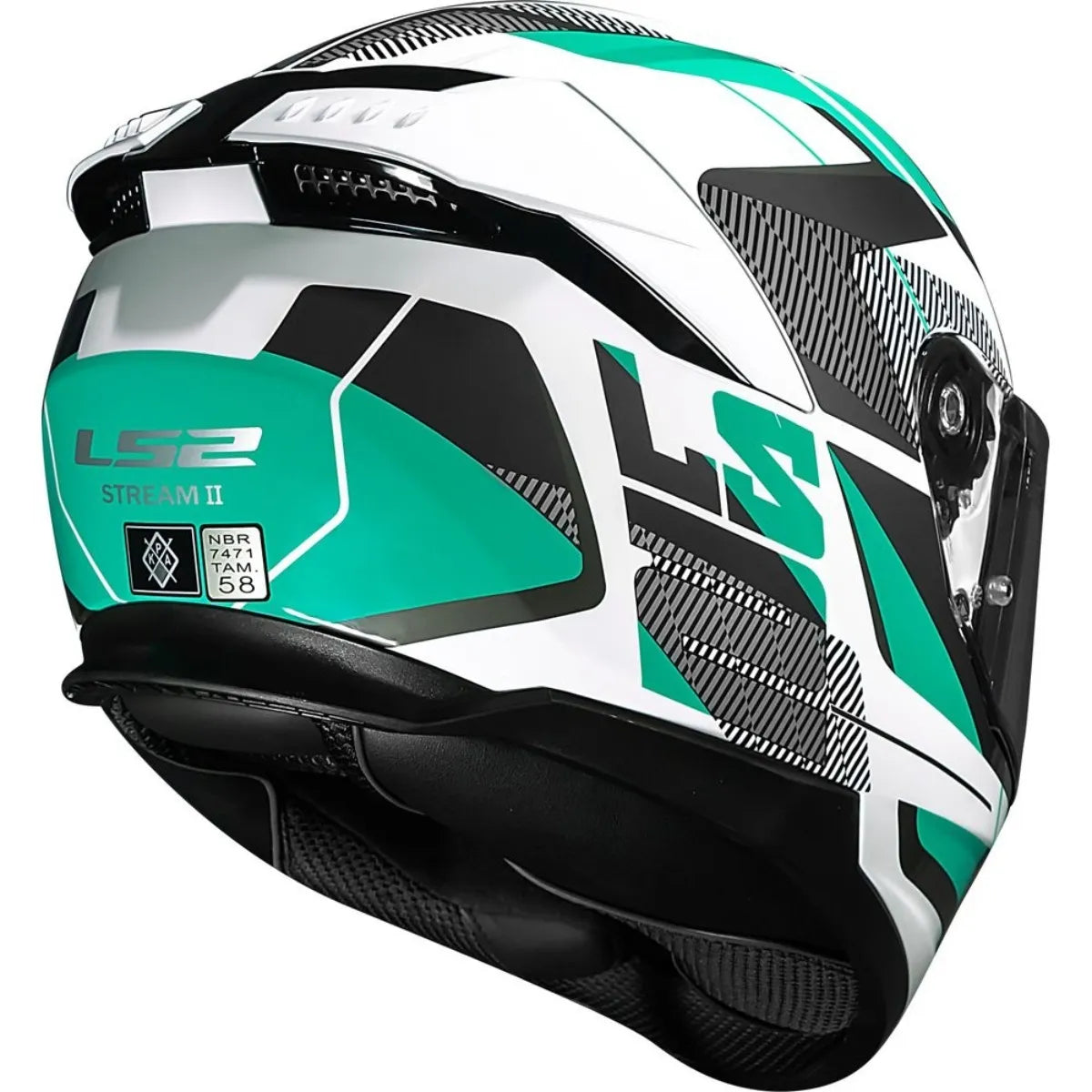 Capacete Ls2 Stream II Road Branco e Verde
