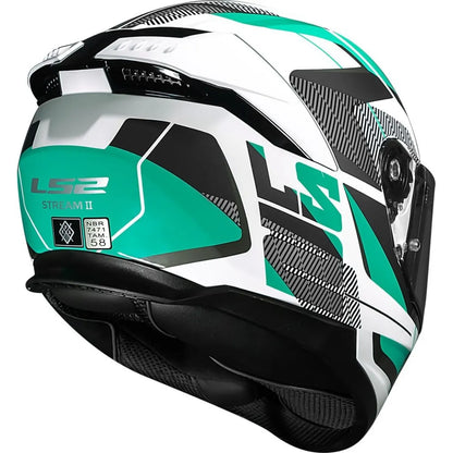 Capacete Ls2 Stream II Road Branco e Verde