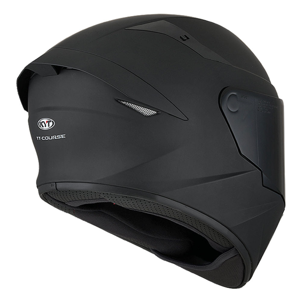 Capacete Kyt Tt Course Plain Preto Fosco