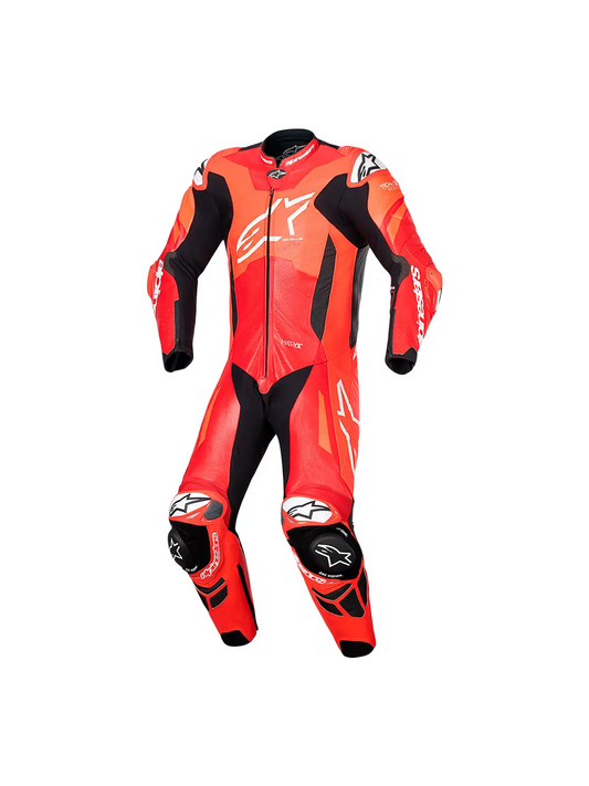 Macacao Alpinestars Gp Plus V4 Sprint 1Pc Verm Fluo/Verm/Bco