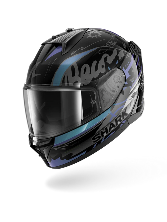 Capacete Shark D-Skwal 3 Streetrush Preto/Verde/Cinza (KGU)