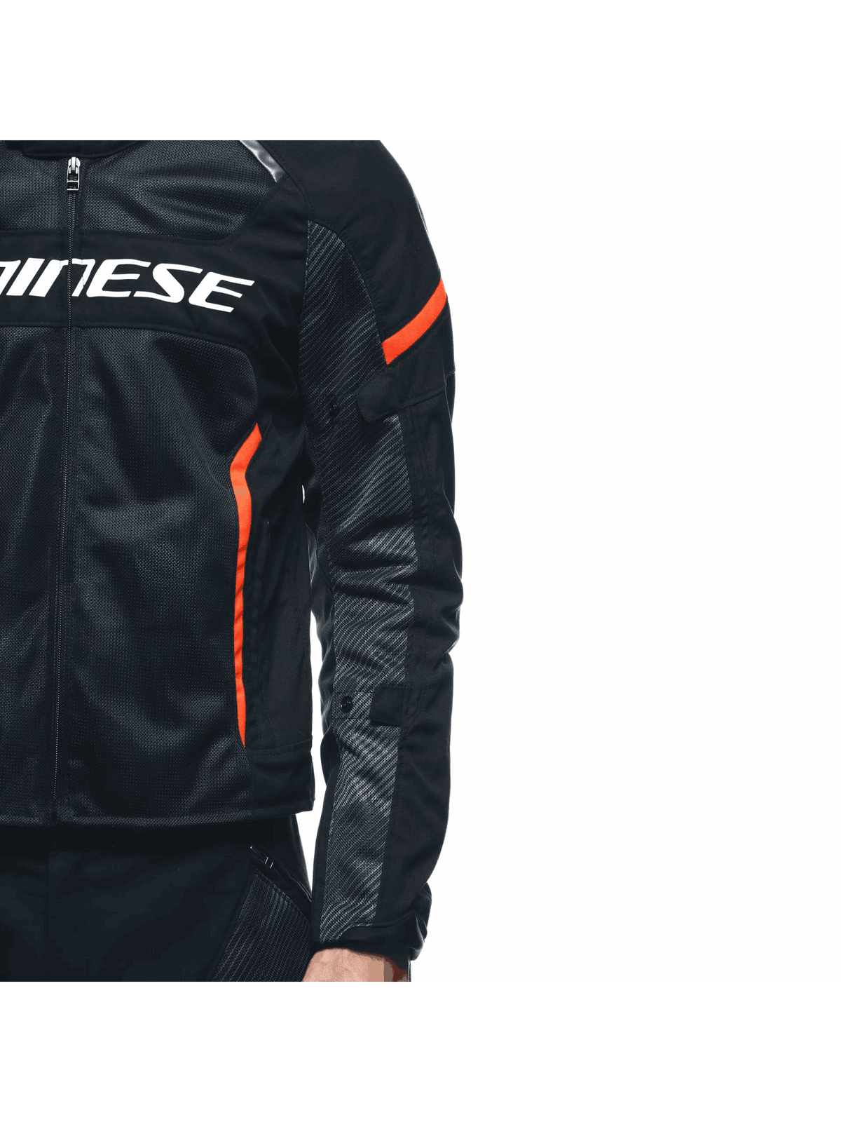 Jaqueta Dainese Air Frame 3 Preta Preta e Vermelho Fluo