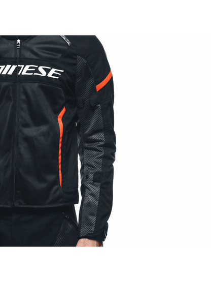 Jaqueta Dainese Air Frame 3 Preta Preta e Vermelho Fluo