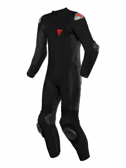 Macacao Dainese Adria 1Pc Preto e Vermelho Fluo