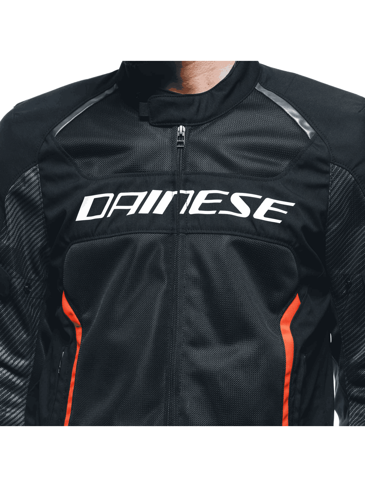 Jaqueta Dainese Air Frame 3 Preta Preta e Vermelho Fluo