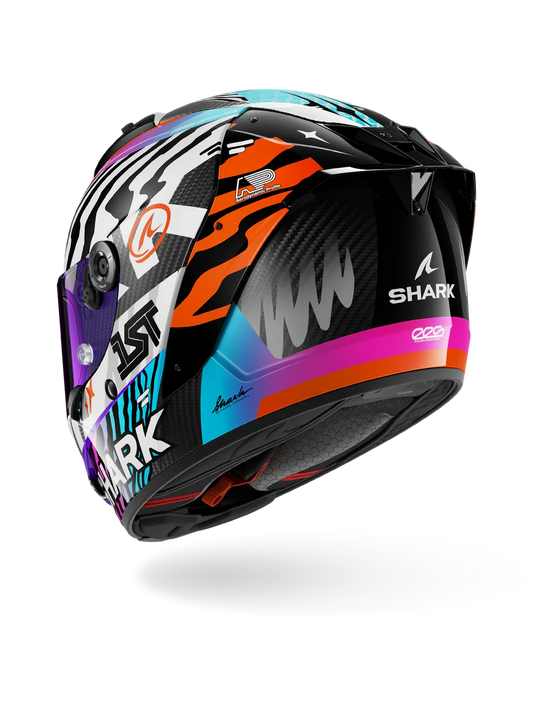 Capacete Shark Aeron Speed Francy Branco/Roxo/Laranja  (DWO)