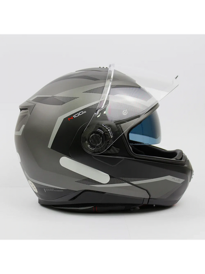 Capacete Nolan N100-5 Plus Overland Cinza/Preto Fosco (31)