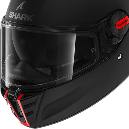 Capacete Shark Spartan RS Blank SP Preto e Vermelho Fosco (KOK)