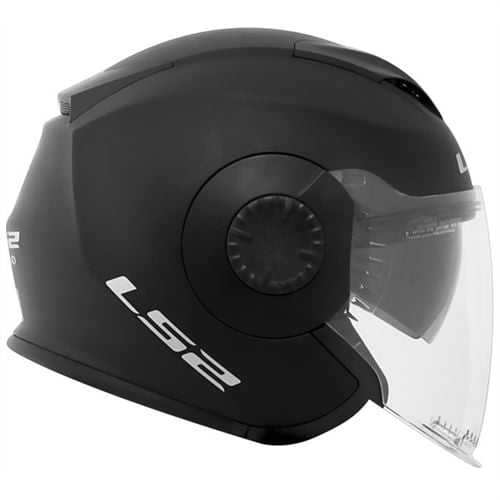 Capacete Ls2 Verso Of570 Monocolor Preto Fosco