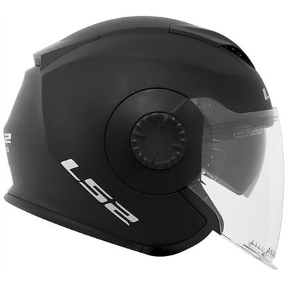Capacete Ls2 Verso Of570 Monocolor Preto Fosco