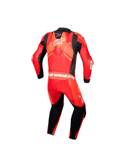 Macacao Alpinestars Gp Plus V4 Sprint 1Pc Verm Fluo/Verm/Bco