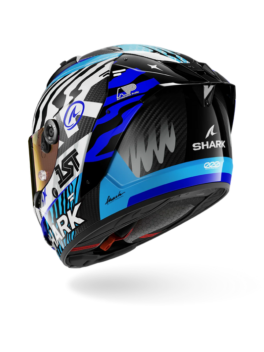 Capacete Shark Aeron Speed Francy Preto/Branco/Azul (DWB)