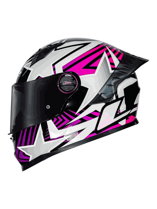 Capacete Ls2 FF358 Pro Estellar Preto/Rosa/Roxo