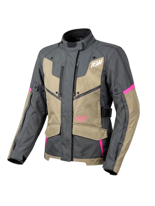 Jaqueta Asw Pangea 2.0 Feminina Chumbo/Marrom/Pink