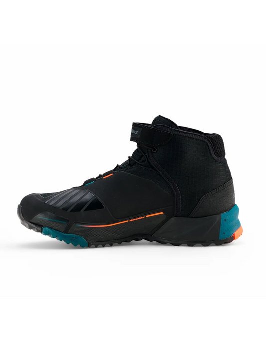 Bota alpinestars CRX Drystar Preto/Petroleo/Laranja Fluo