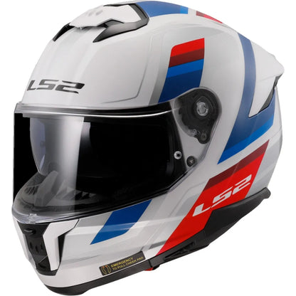 Capacete Ls2 Stream II Ff808 Vintage Branco/Azul/Vermelho