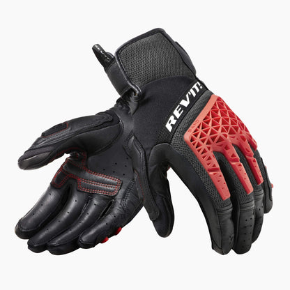 Luva Revit Sand 4 Ventilada Preto Vermelho