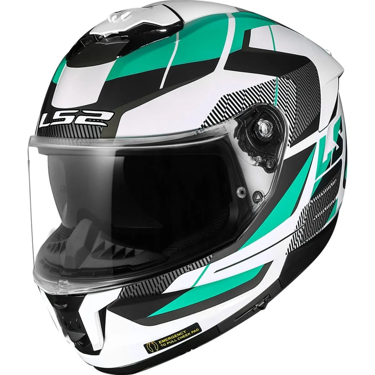 Capacete Ls2 Stream II Road Branco e Verde