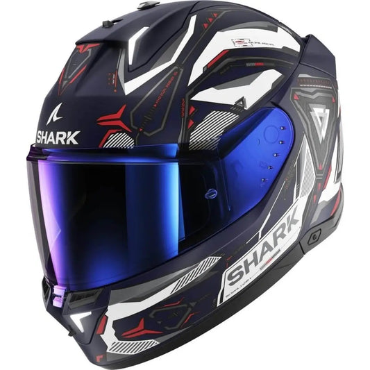 Capacete Shark Skwal I3 Linik Azul Branco e Vermelho (BWR)