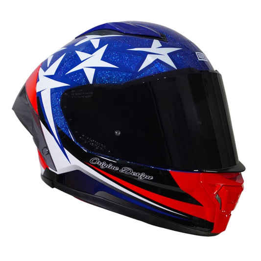 Capacete Origine Pista Star America Branco/Azul