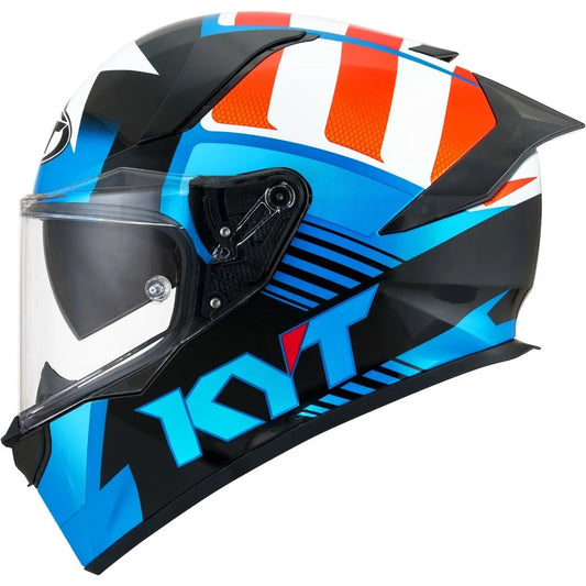 Capacete KYT R2R Straight Azul e Branco