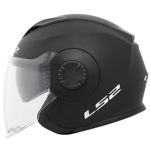 Capacete Ls2 Verso Of570 Monocolor Preto Fosco