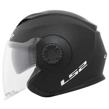 Capacete Ls2 Verso Of570 Monocolor Preto Fosco