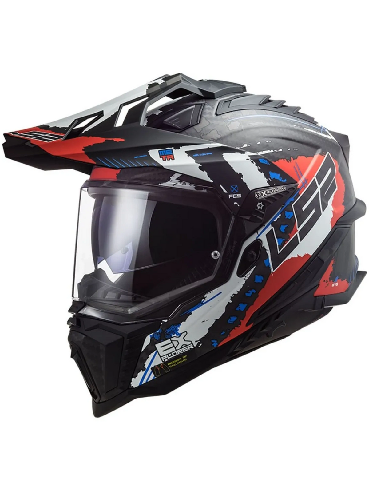 Capacete Ls2 Explorer C MX701 Extend Vermelho Fosco
